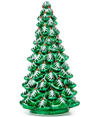 Holiday Lane - Christmas Cheer Glass Tree LED Light-Up Decor