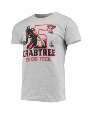 Men's Michael Crabtree Heathered Gray Texas Tech Red Raiders Ring of Honor T-shirt