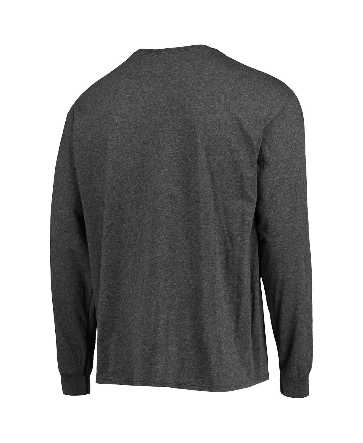 Shop Retro Brand Men's Original  Cooper Kupp Heathered Black Eastern Washington Eagles Long Sleeve T-shirt