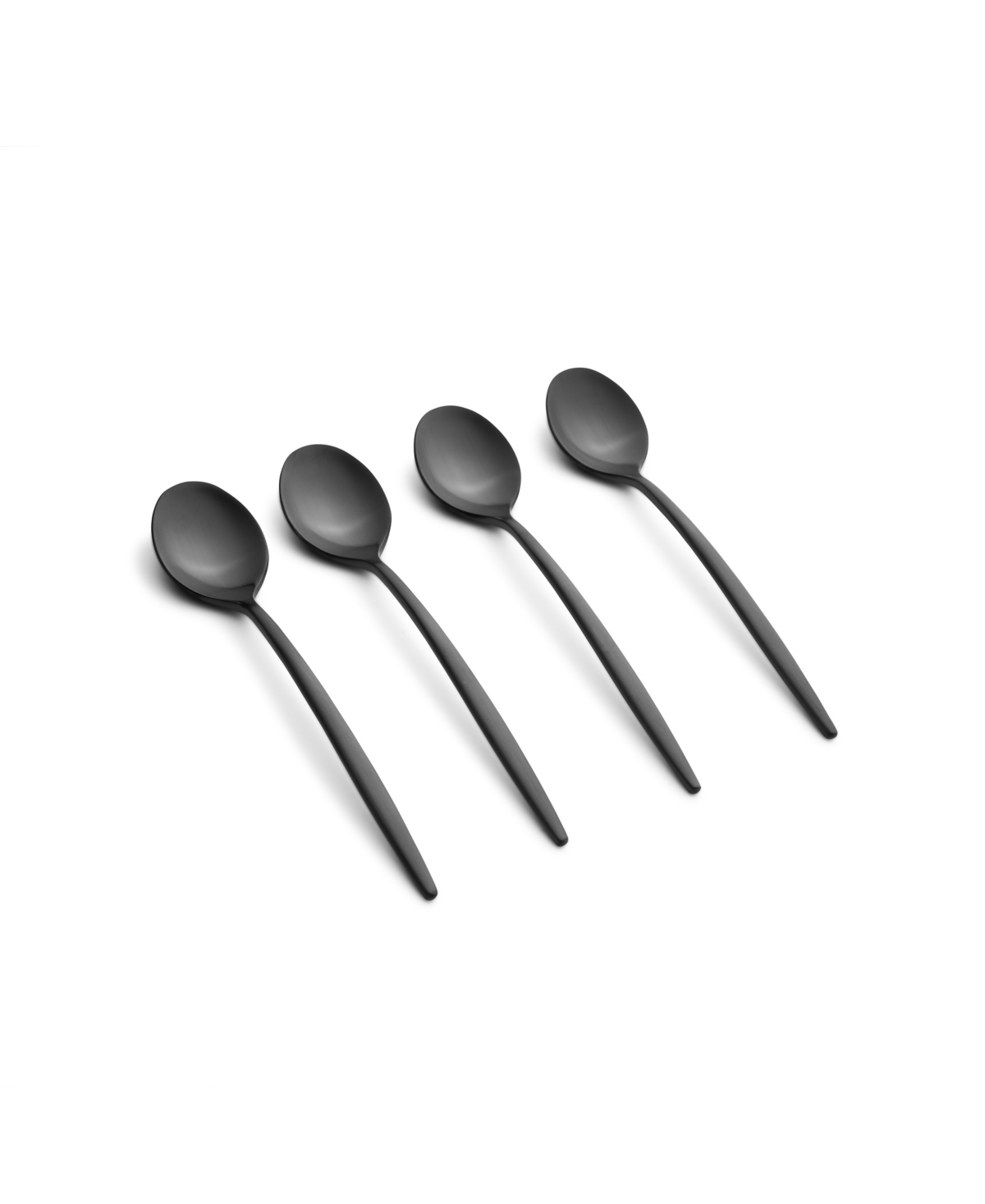 Cambridge Silversmiths Gaze Black Satin Demi Spoon Set, 4 Piece