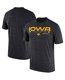 Men's Black Iowa Hawkeyes Velocity Legend Space-Dye Performance T-shirt