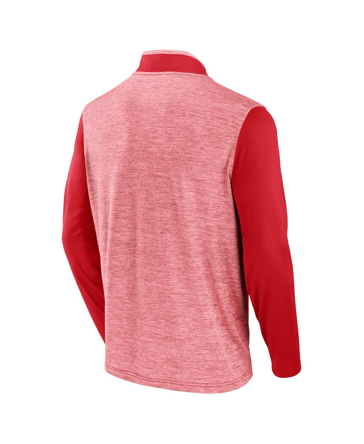 Men's FanaticsWisconsin Badgers Recharged Quarter-Zip Jacket - Red