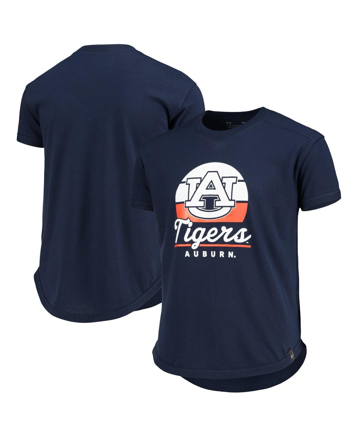 Under Armour Kids' Big Girls  Navy Auburn Tigers T-shirt