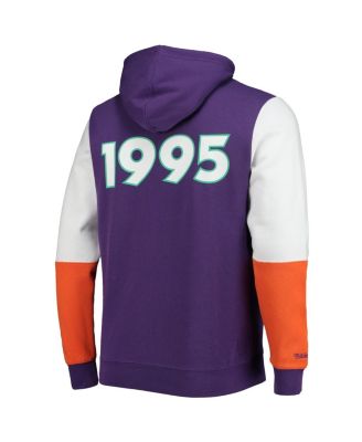 Men's Purple NBA Hardwood Classics 1995 All-Star Game Colorblock Fusion Pullover Hoodie