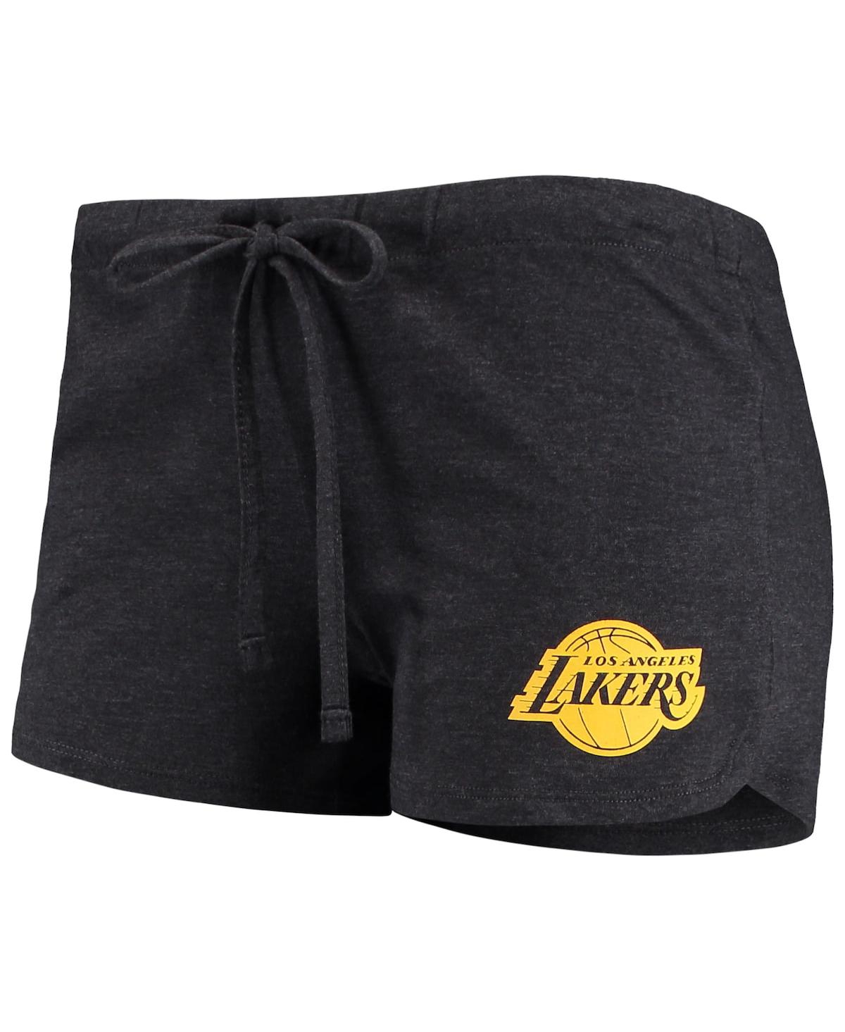 Concepts Sport Women's  Charcoal Los Angeles Lakers Billboard Tank Top And Shorts Sleep Set In Charcoal