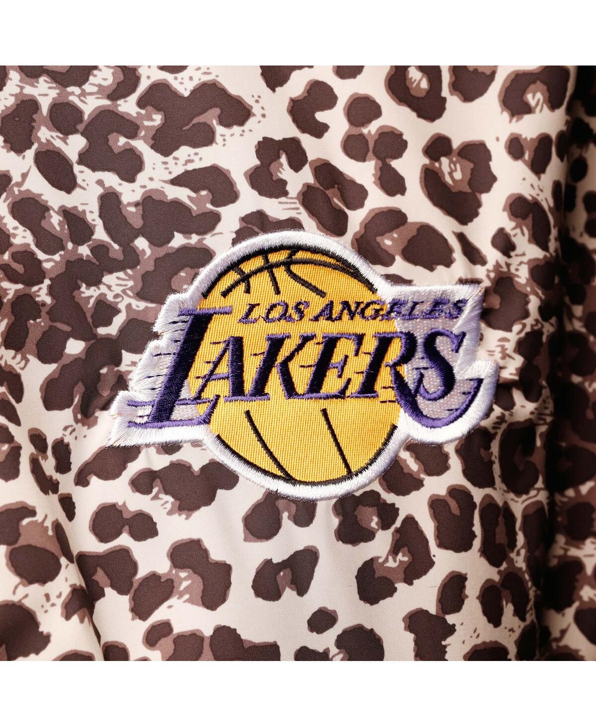 Shop Dkny Women's G-iii Sports By Carl Banks Leopard Los Angeles Lakers Gabriella Windbreaker Half-zip Hoodie