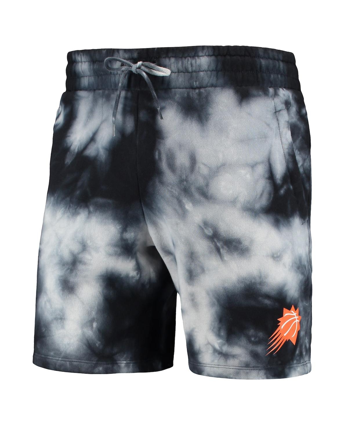 NEW ERA MEN'S NEW ERA BLACK PHOENIX SUNS FLEECE TIE-DYE SHORTS 