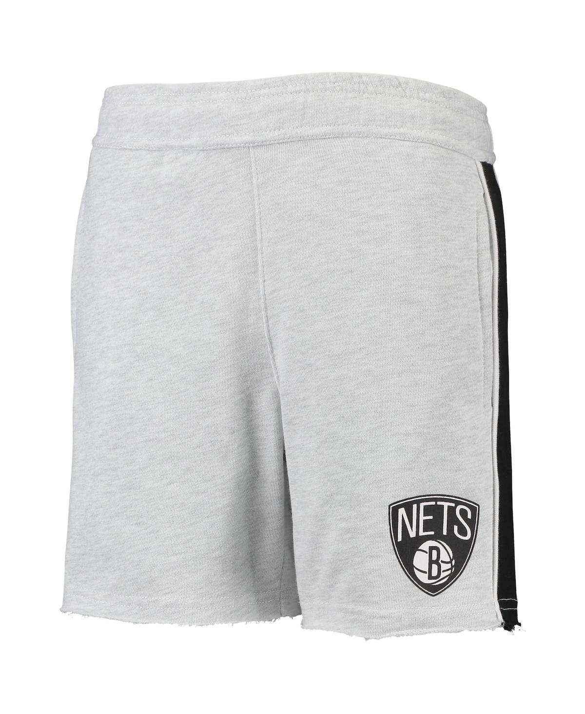 Outerstuff Youth Heathered Gray Brooklyn Nets Wingback Shorts In Heathered Gray