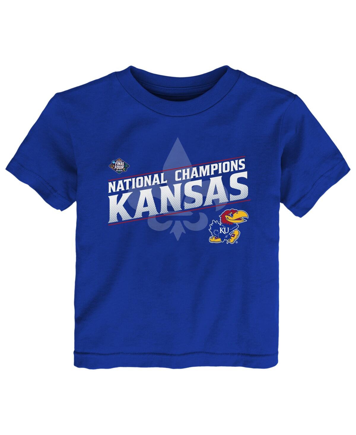 Outerstuff Toddler Girls And Boys Royal Kansas Jayhawks 2022 Ncaa Men's Basketball National Champions Bracket T In Royal