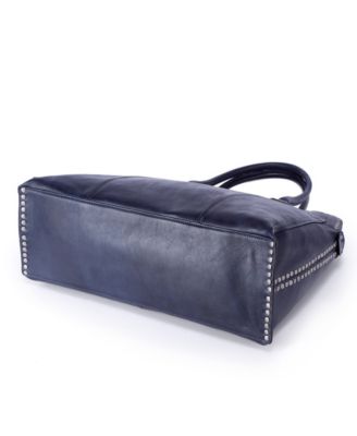 Women's Genuine Leather Soul Stud Satchel Bag