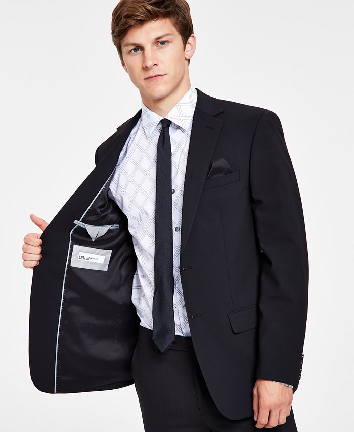 Men's Skinny Fit Wrinkle-Resistant Wool-Blend Suit Separate Jacket, Created  for Macy's