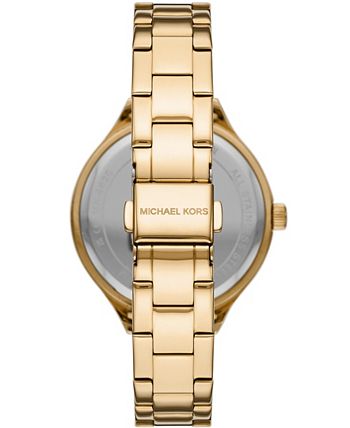 Michael Kors Women\'s Slim Watch Set Gold-Tone Stainless Bracelet Steel 38mm, - Macy\'s 2-Piece Runway