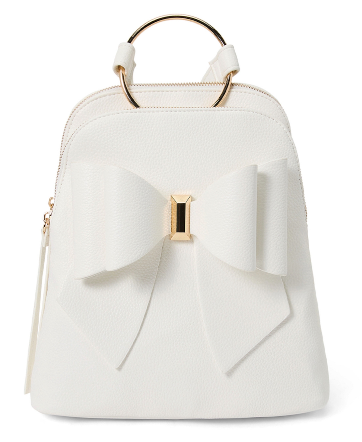 Like Dreams Women's Jasmine Ring Double Bow Backpack In White