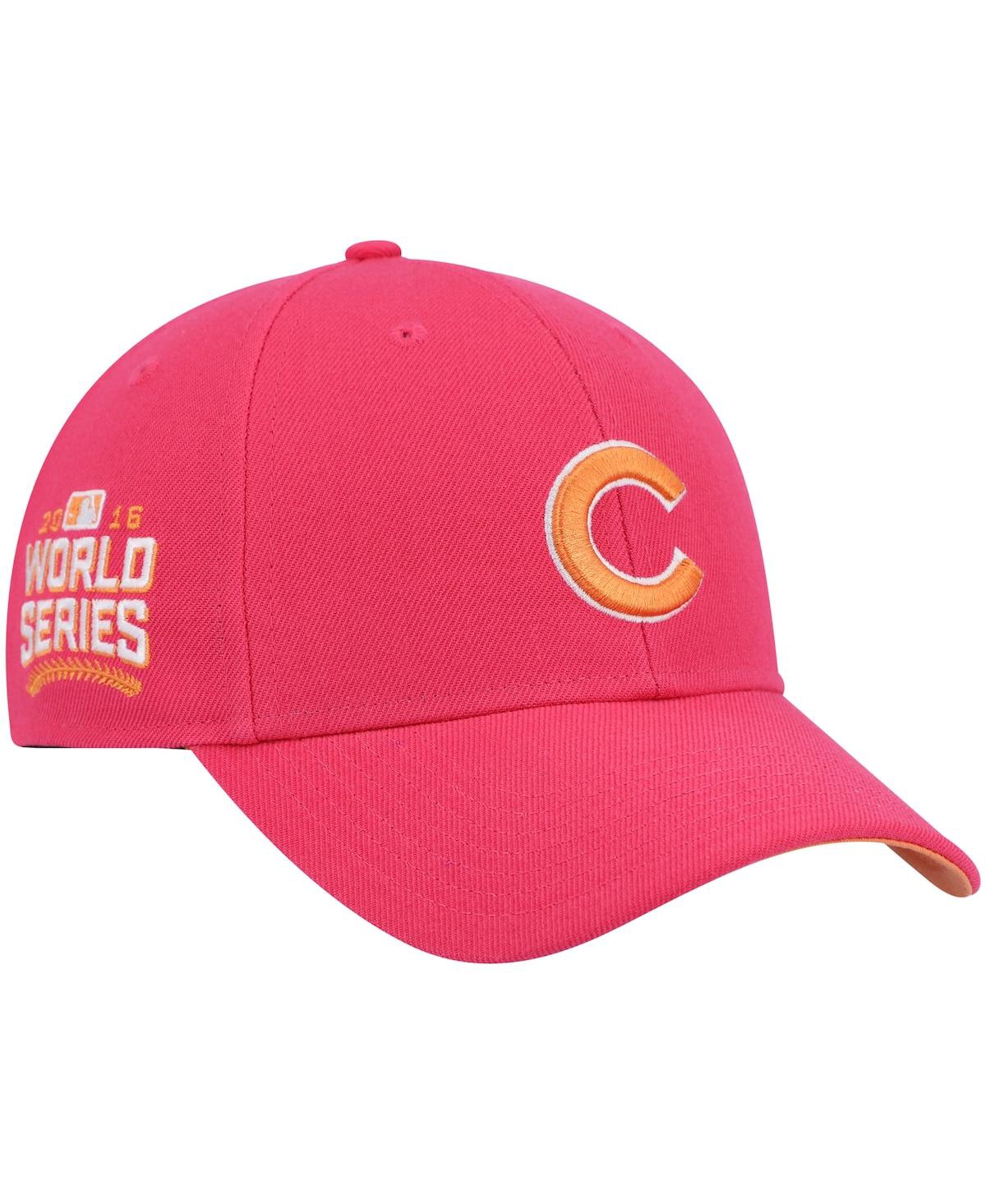 47 Brand Men's ' Magenta Chicago Cubs 2016 World Series Mango Undervisor Mvp Snapback Hat In Pink