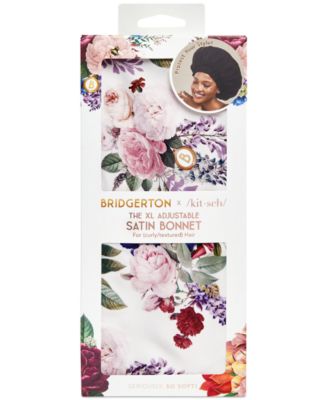 New?Anthropologie--Bridgerton Floral-Print Adjustable Satin Bonnet Kitsch Bridgerton Floral-Print Adjustable Satin Bonnet - Macy main image 2