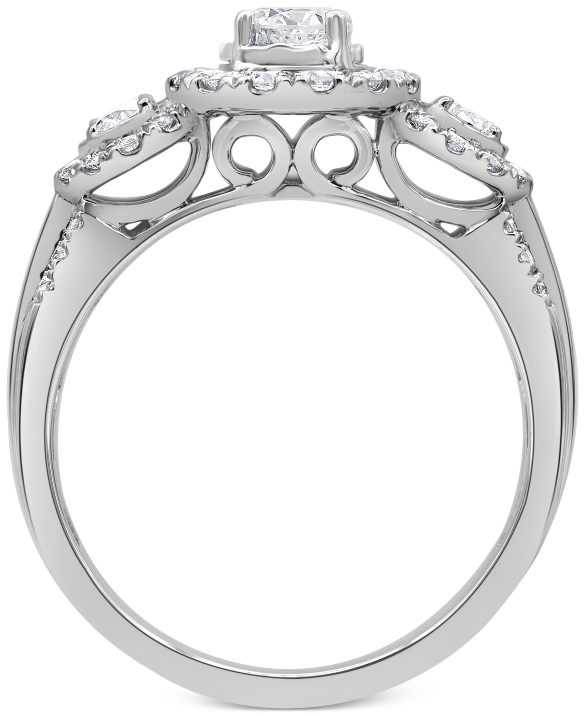 Diamond Triple Halo Engagement Ring (1 ct. t.w.) in 14k- White Gold