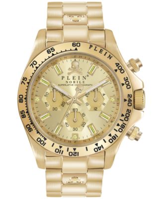 Philipp Plein - Men's Chronograph Nobile Yellow Gold Stainless Steel Bracelet Watch 43mm