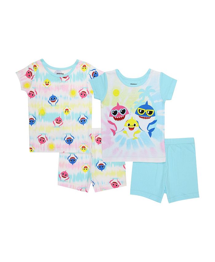 Baby Shark Toddler Girls 4 Piece Pajama Set Macy s