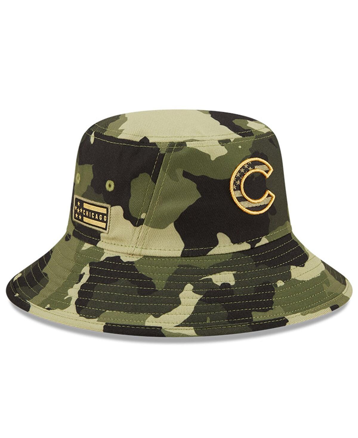 Shop New Era Men's  Camo Chicago Cubs 2022 Armed Forces Day Bucket Hat