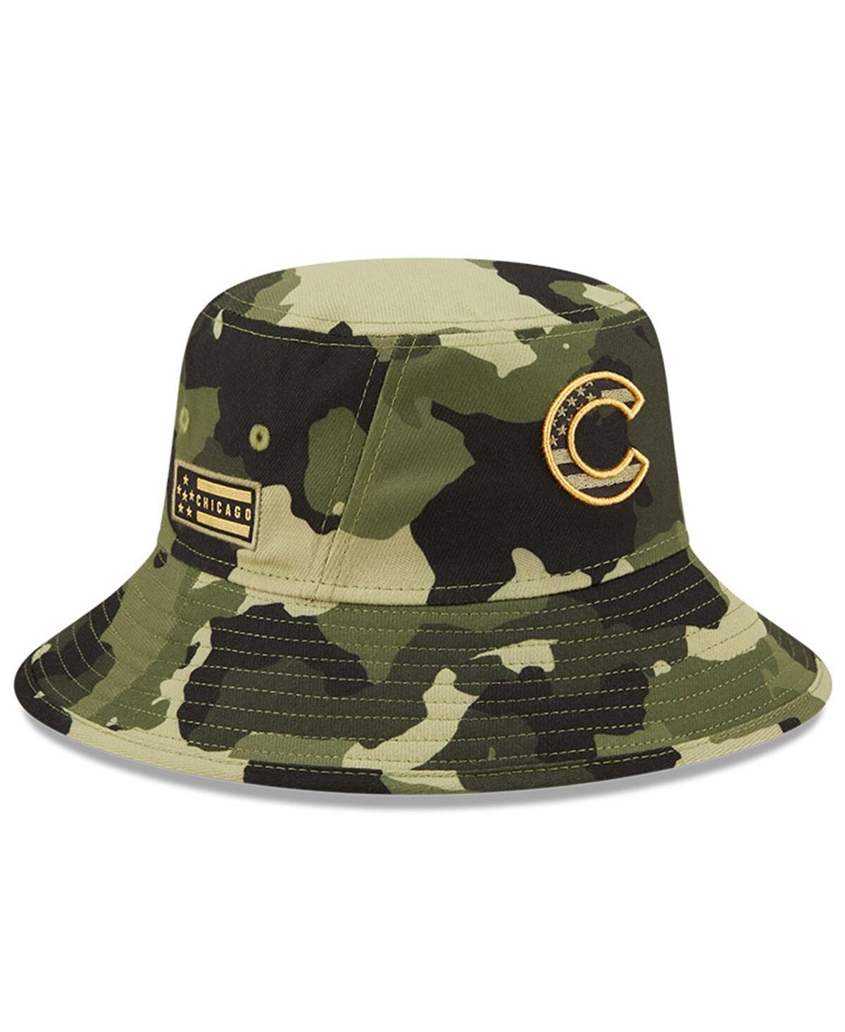 New Era Camo Chicago Cubs 2022 Armed Forces Day Bucket Hat In Camo