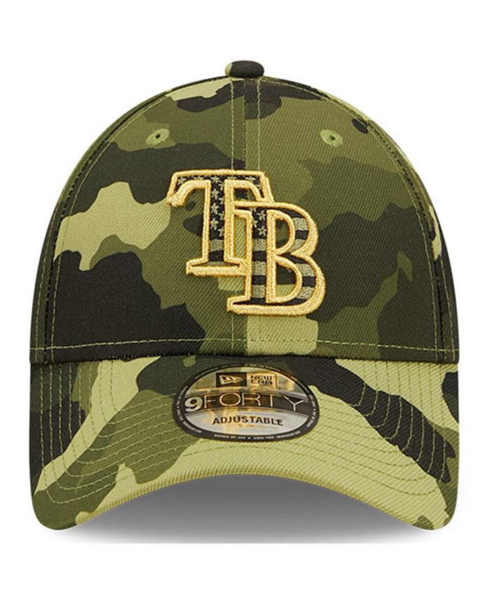 New Era Men's Camo Tampa Bay Rays 2022 Armed Forces Day 9FORTY Snapback