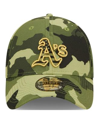 Men's Camo Oakland Athletics 2022 Armed Forces Day 39THIRTY Flex Hat