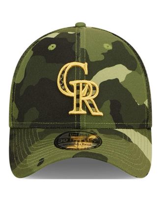 Men's Camo Colorado Rockies 2022 Armed Forces Day 39THIRTY Flex Hat