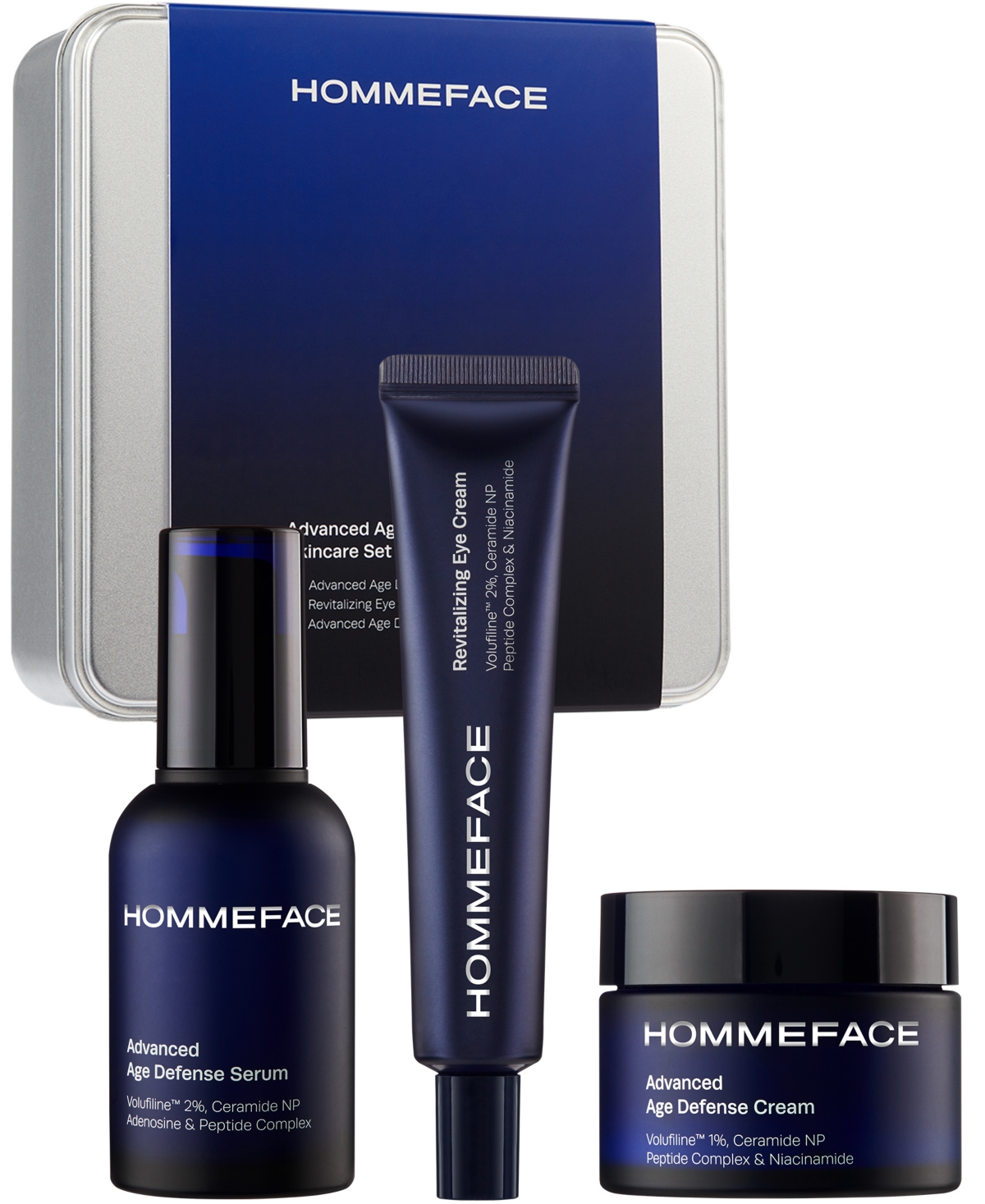 Hommeface Advanced Age Defense Skincare Set, 3 Piece