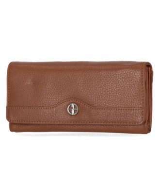 Pebble Leather Receipt Wallet, Exclusively at Macy's