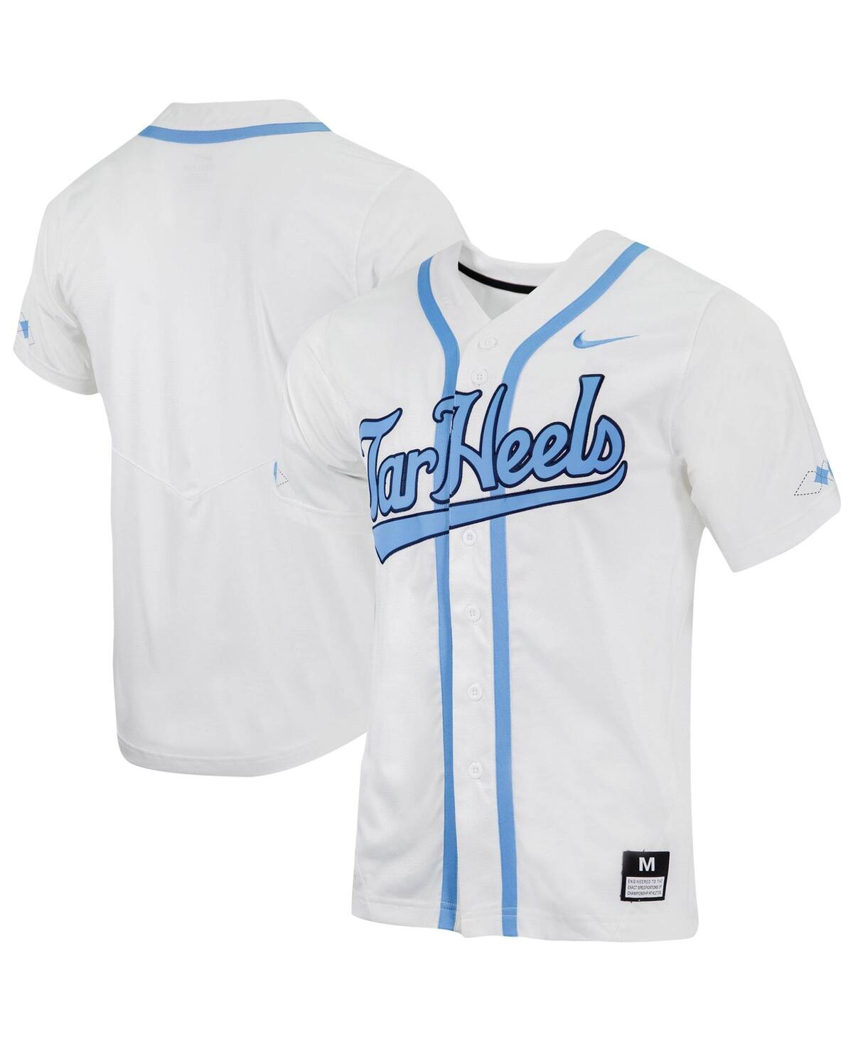 Men's NikeNorth Carolina Tar Heels Replica Full-Button Baseball Jersey - White
