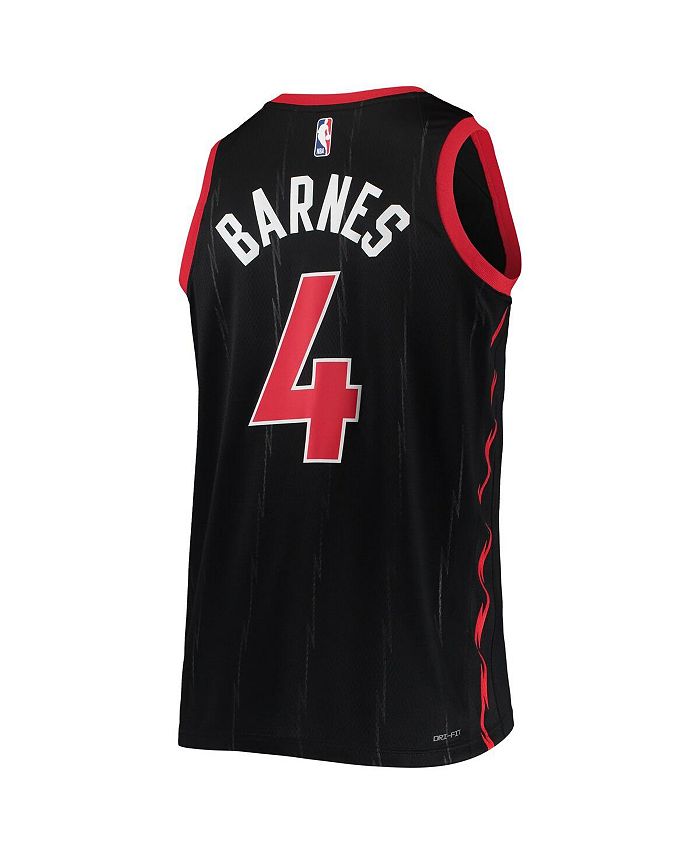 Jordan Men's Brand Scottie Barnes Black Toronto Raptors 2021/22 ...