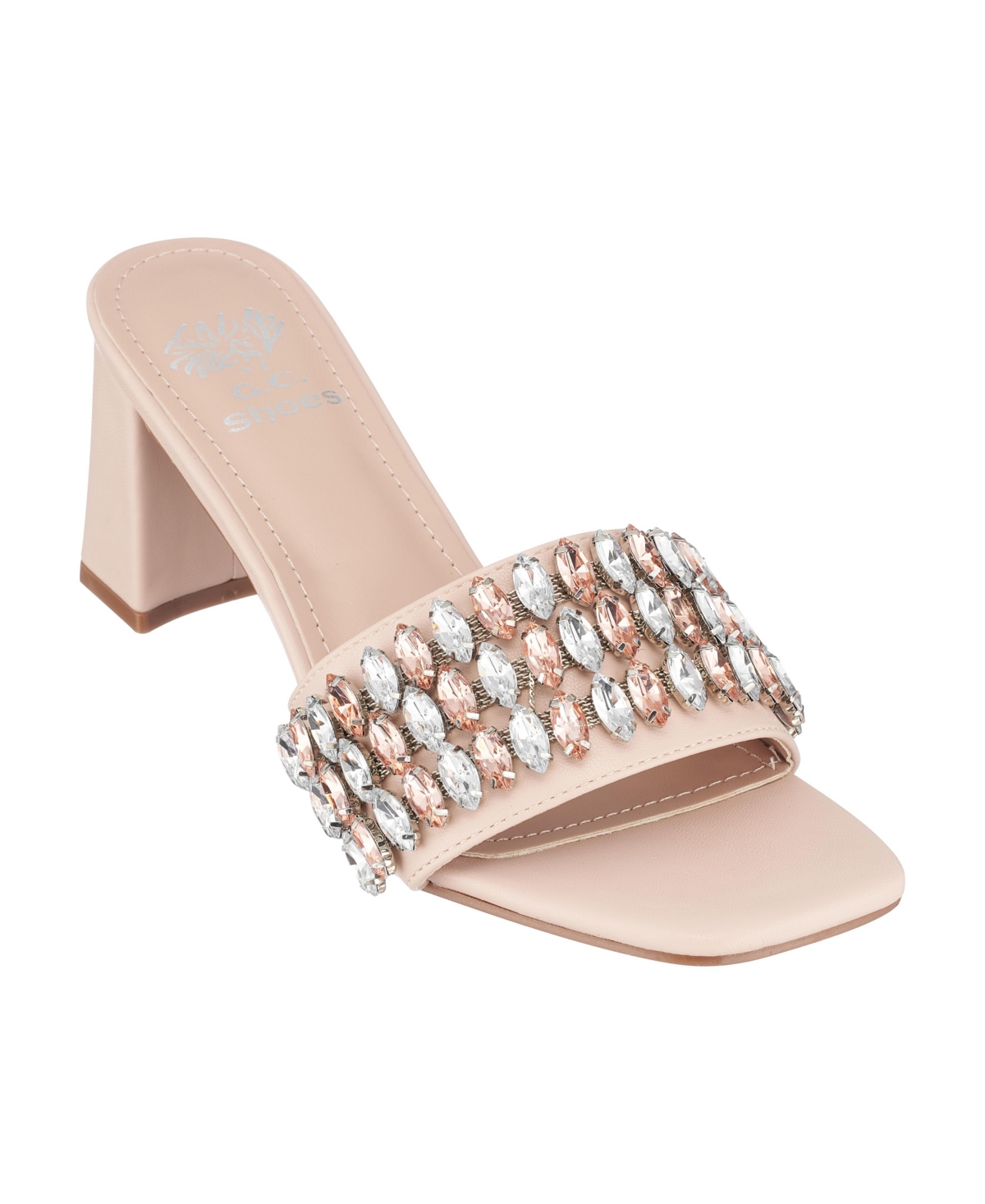 Gc Shoes Women's Drais Embellished Block Heel Sandals