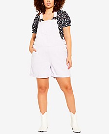 Trendy Plus Size Summer Overall Shorts