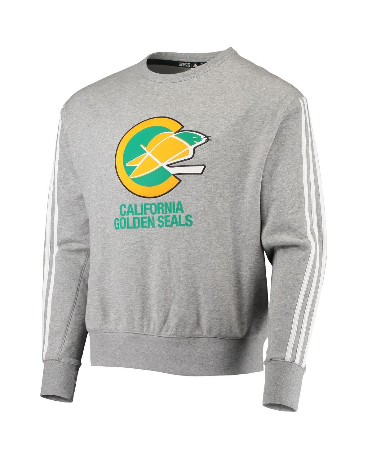 Shop Adidas Originals Men's Adidas Heathered Gray California Seals Team Classics Vintage-like Pullover Sweatshirt