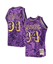 Men's Shaquille O'Neal Purple Los Angeles Lakers Hardwood Classics 1996-97 Lunar New Year Swingman Jersey