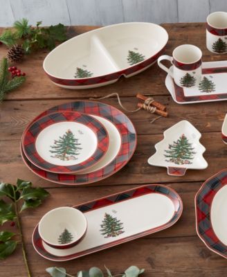 Christmas Tree Tartan Shape Spoon Rest