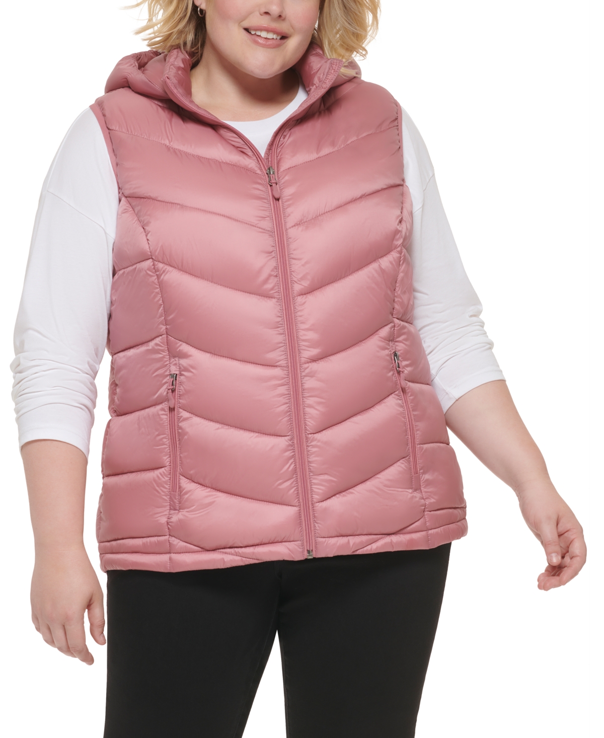 Charter Club Plus Size Hooded Packable Puffer Vest Created For
