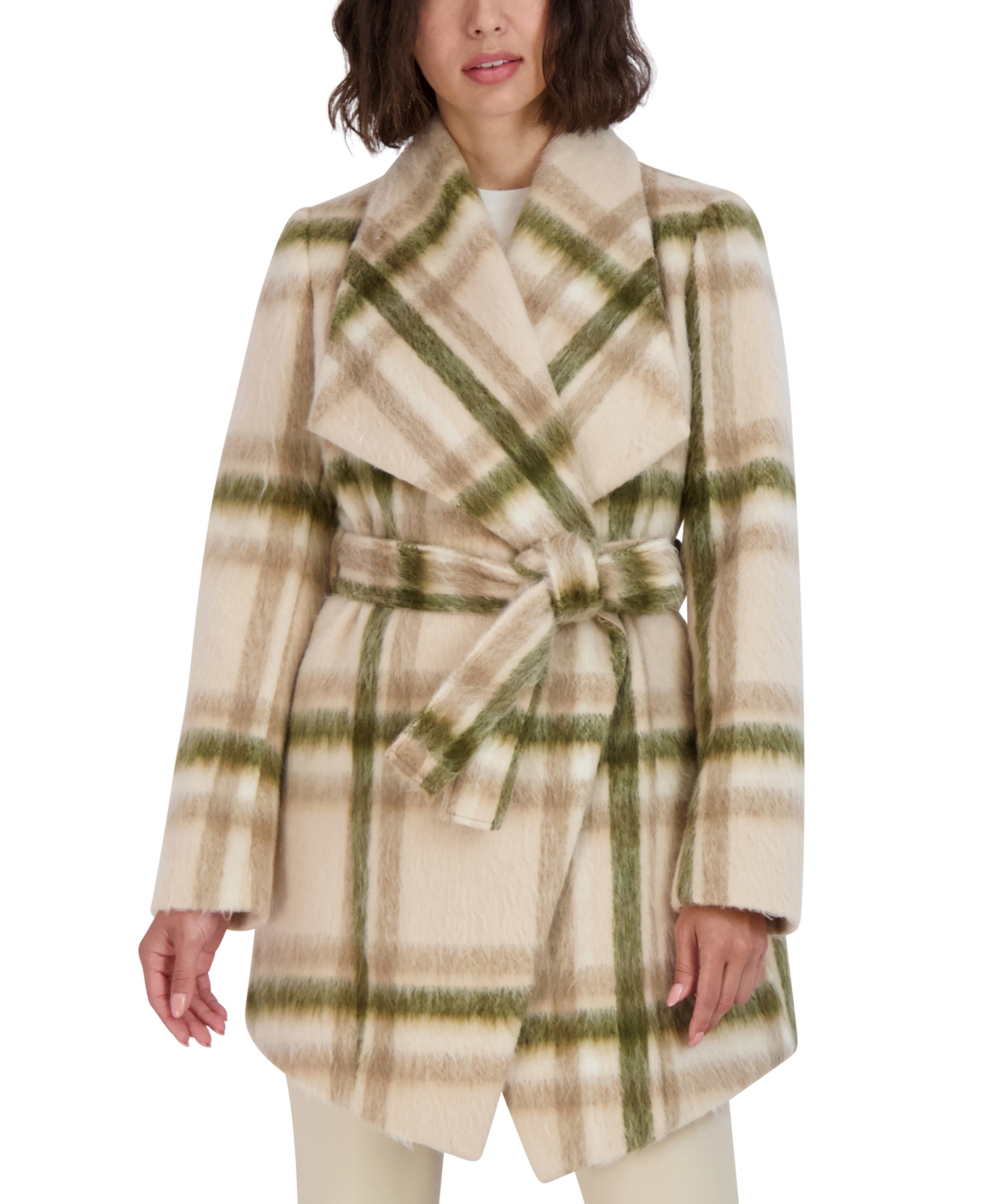Tahari layla wool wrap coat store