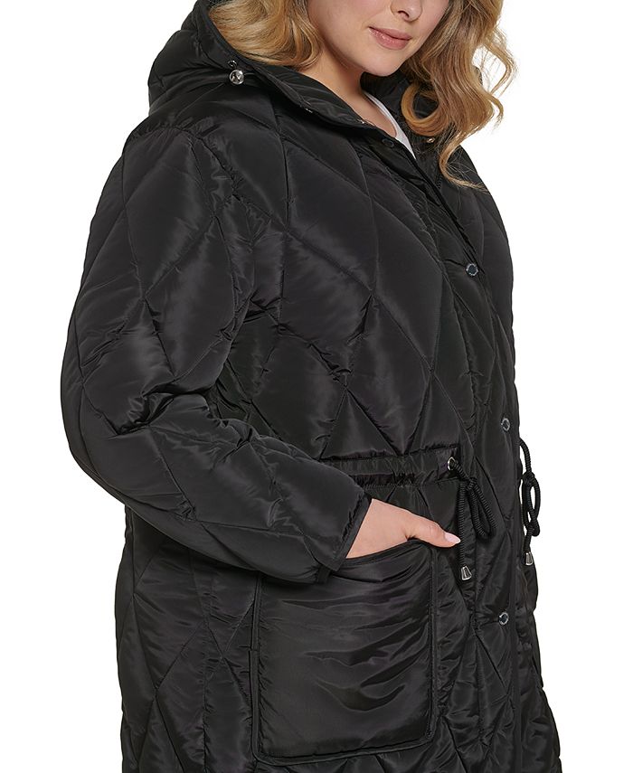 Cole Women's Plus Size Hooded Anorak Quilted Coat & Reviews