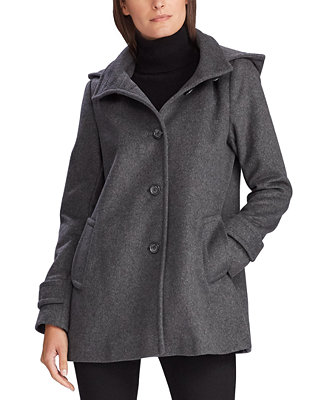 Lauren Ralph Lauren Women's Hooded Walker Coat, Created for Macy's - Macy's