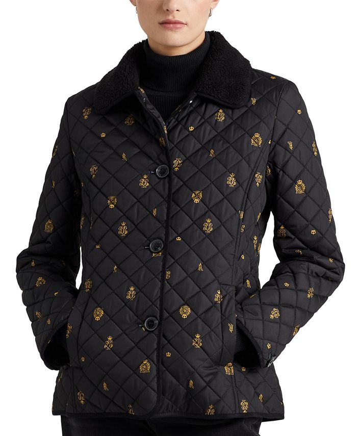Lauren Ralph Lauren Women's Corduroy-Collar Printed Quilted Coat & Reviews  - Coats & Jackets - Women - Macy's