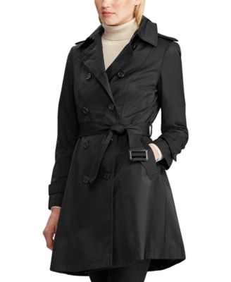 로렌 랄프로렌 Lauren Ralph Lauren Womens Belted Water Resistant Trench Coat