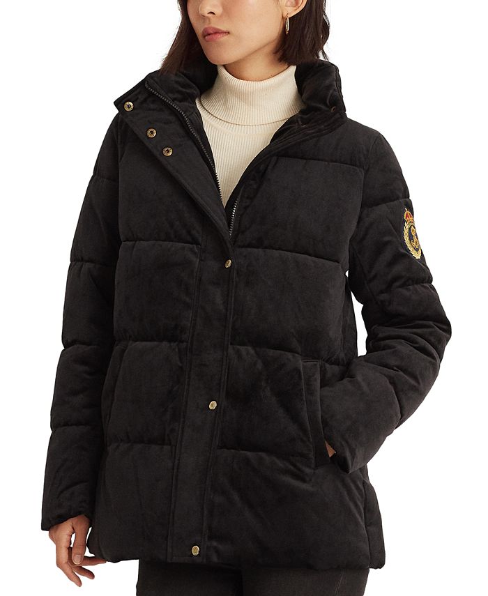 Lauren Ralph Lauren Women's Velvet Hooded Puffer Coat & Reviews - Coats &  Jackets - Women - Macy's
