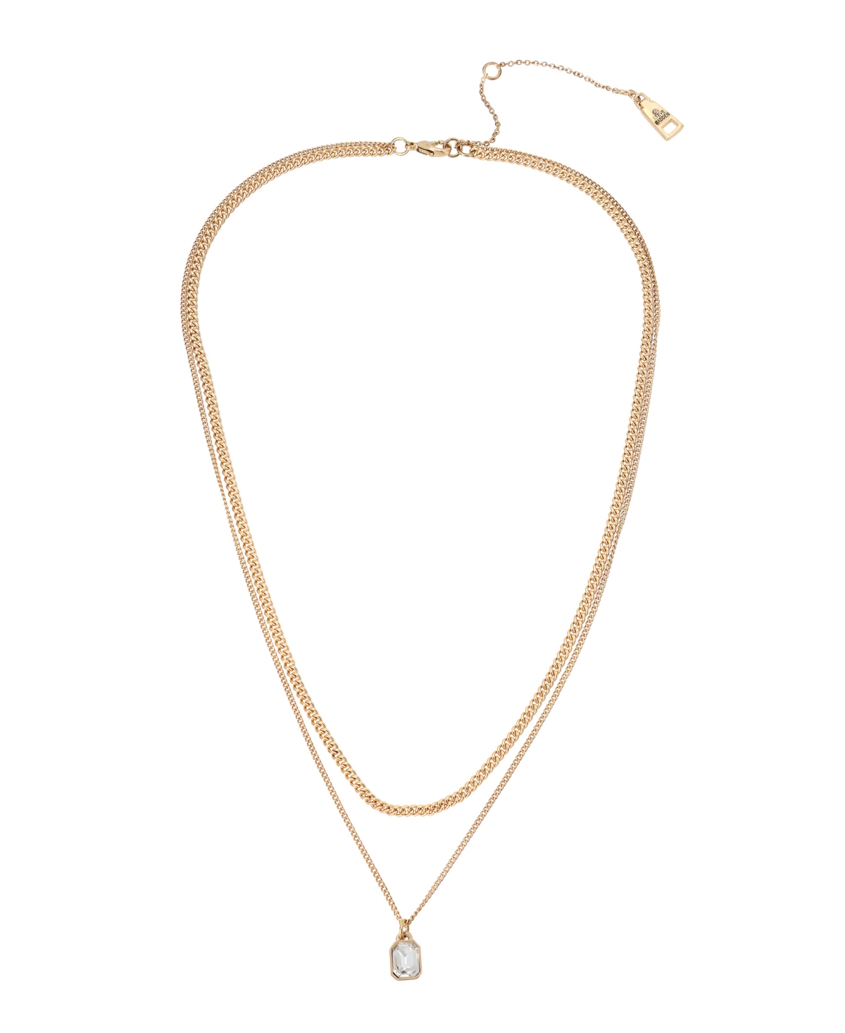 Steve Madden Women's Stone Layered Necklace In Crystal