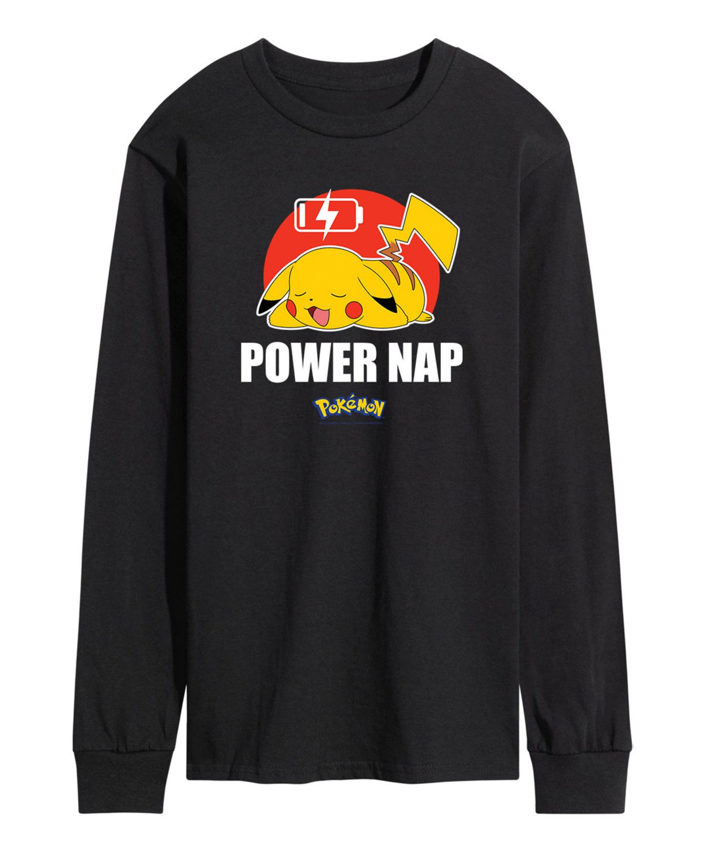 Мужская футболка AIRWAVES Pokemon Power Nap Long Sleeve, цвет: Чёрный — фото 1