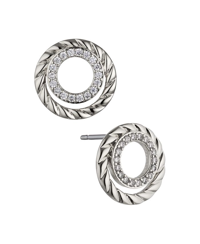 Eliot Danori Double Circle Earrings, Created for Macy's & Reviews - Earrings - Jewelry & Watches