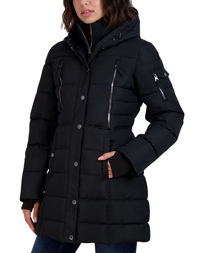 Nautica Women's Faux-Fur-Trim Hooded Puffer Coat & Reviews - Coats ...