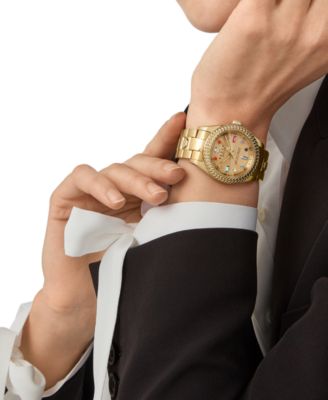 Women's Queen Gold-Tone Stainless Steel Bracelet Watch 36mm