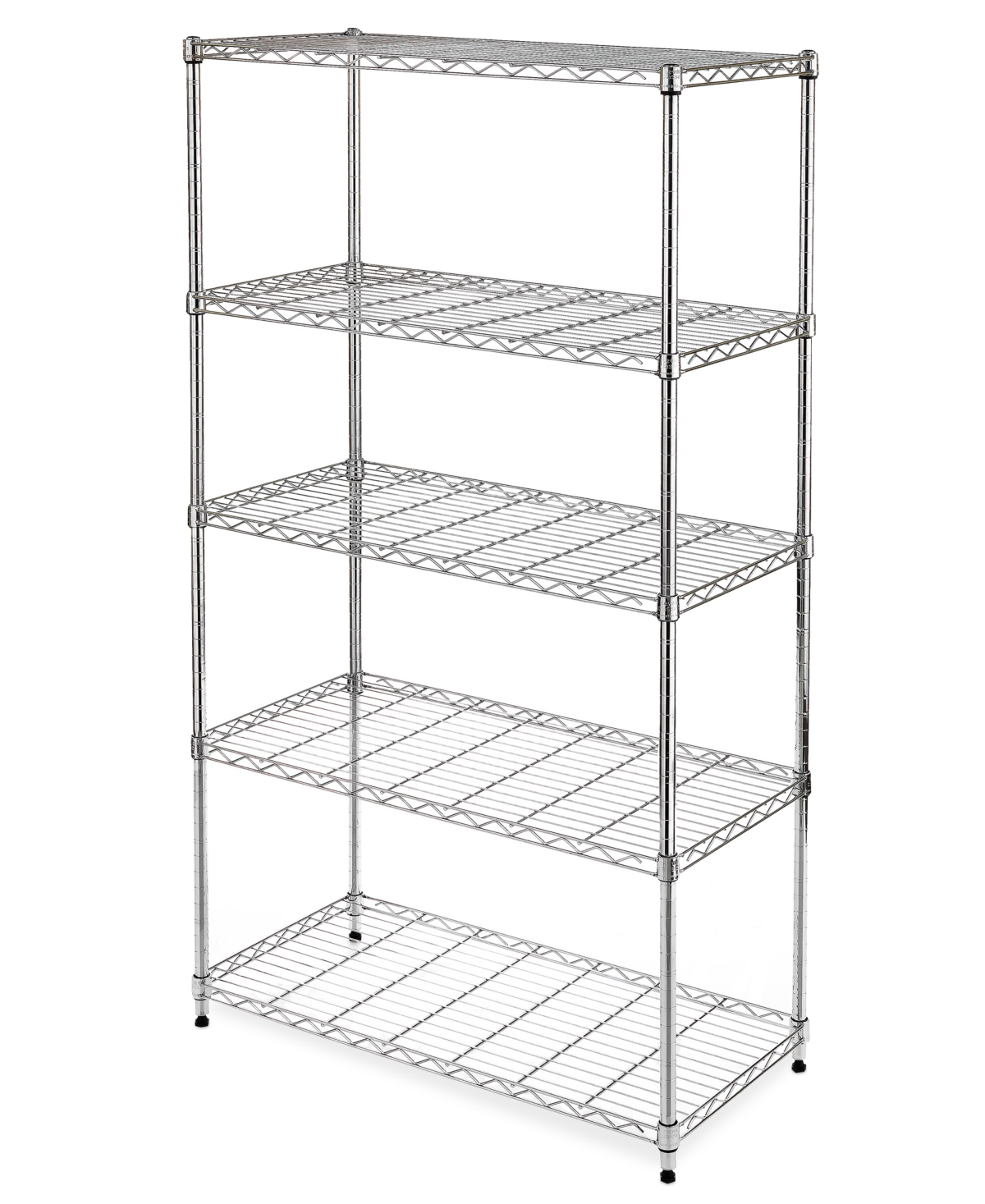 Shop Seville Classics 5-tier Steel Wire Wheeled Shelving In Chrome