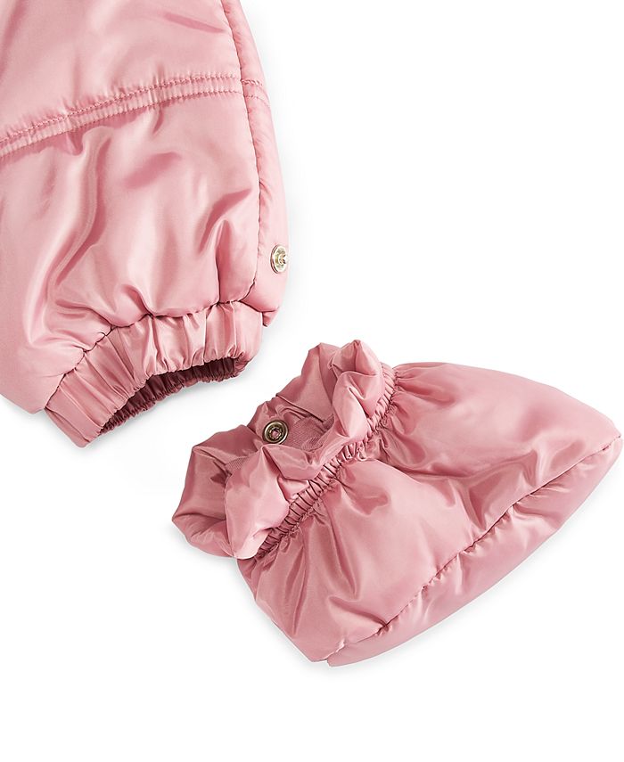 First Impressions Baby Girl Bow FauxFur Trim Snowsuit, Created for